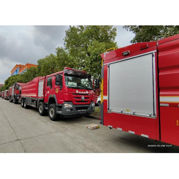 191HP 3500 жидкостной литров пожарной машины пены с 6 мониторами кабины 24L/s мест