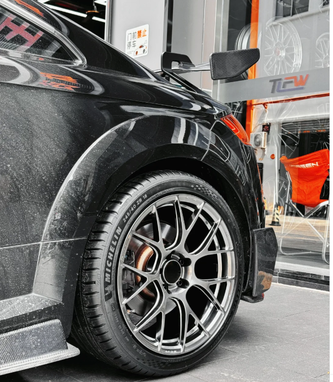 New Custom Luxury Forged Alloy Gun Gray Concave Design Audi RS for C8 5x120 5x112 5x130 5x114.3 19-22 Inch Passenger Car Wheel