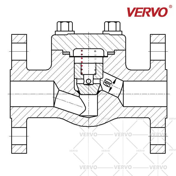 API602 Integral Flange Lift Check Valve A105N 1Inch Carbon Steel Check Valve DN25 600lb No Oil Degreasing Piston Type