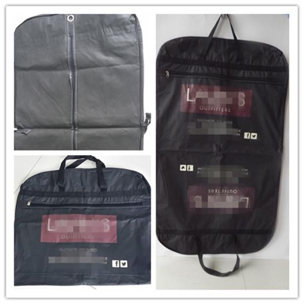 Zippered Garment Bags With Pockets / Cloth Garment Bags , Fold Up Garment Bag