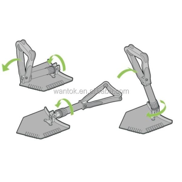 True Tempered S900 Folding Spade with Steel Tube Handle and Carbon Steel Construction