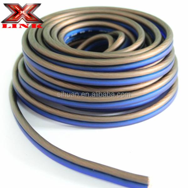 Soft PVC Jacket Super Flex Blue / Black Speaker Cable for Superior Audio Performance