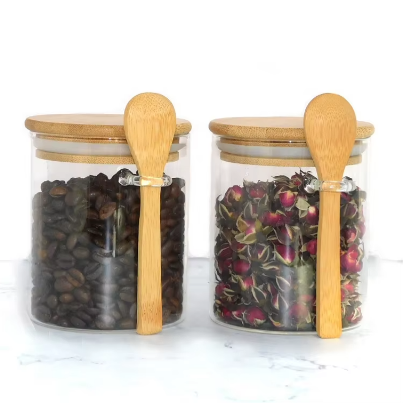 Kitchen Accessories Home Storage Food Container Borosilicate Glass Spice Jar