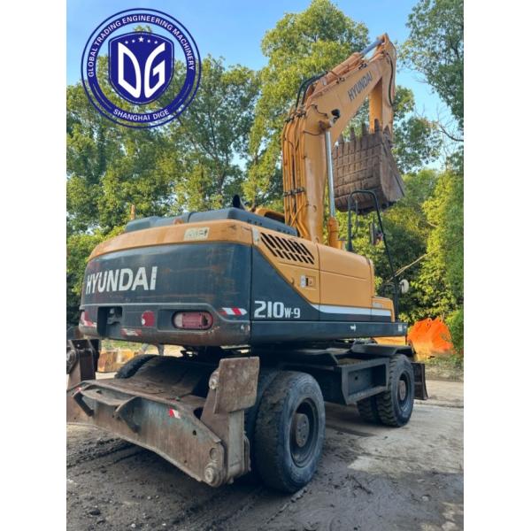 210W-9 Классический Hyundai использованный колесный экскаватор оригинальный из Японии 21тонный колесный экскаватор
