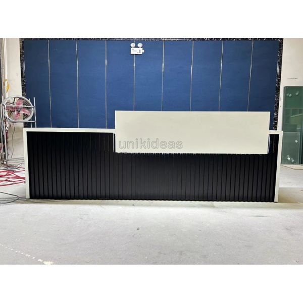 Customized Nordic Style Wooden Office Front Desk Salon Barber Shop Reception Desk Cafe Furniture
