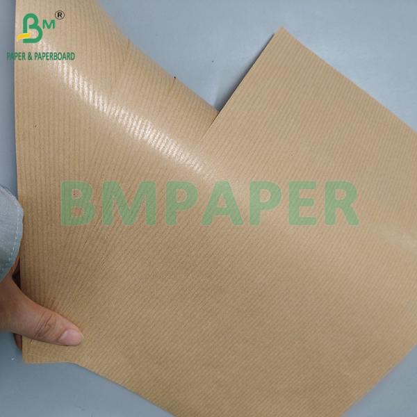 50gsm 60gsm One Side Glossy Brown Striped Kraft Paper For Packing Food