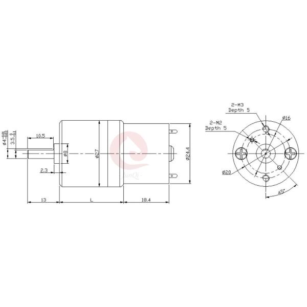 JQM-27RS 310 moteur de C.C de pignon droit de 27mm 6V/12V pour le jouet électrique
