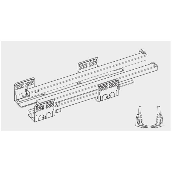 Heavy Style Concealed Kitchen Cabinet Drawer Slides With Adjustable Screw 19mm L/R