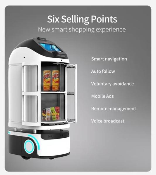 Automatically Hotel Delivery Robot Service Route Intelligent 60kg Net