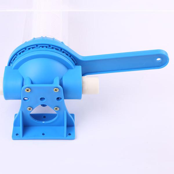 Blue Plastic Poultry Feeding Accessories Durable Chickens Feeder Design