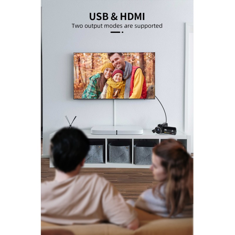 Video Camera Camcorder 4K UHD WiFi Vlogging Camera for YouTube Touch Screen DV Camera Recorder