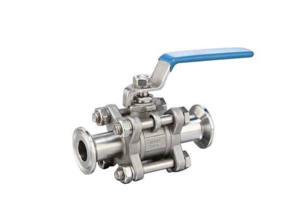 Industrial Clamp Ss Ball Valve Three Piece  2 Inch  FDA Approved
