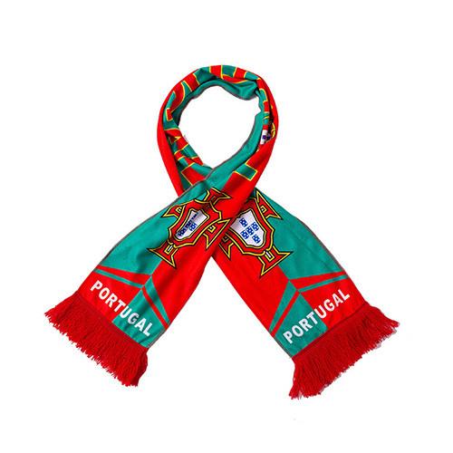 Cachecol de futebol nacional do logotipo personalizado do fabricante de fábrica OEM Catar Espana Brasil Portugal França Cachecóis para fãs de futebol