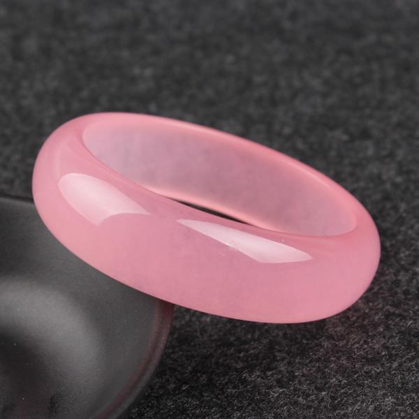 Art Collectible Pink Hibiscus Bracelet Natural Violet Jade Bracelet A Grade Jade Jewelry Bracelet Women