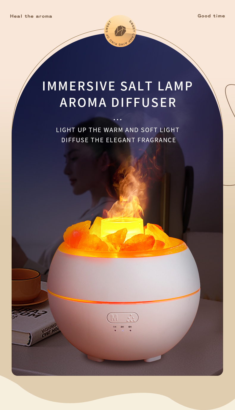 Aromatherapy Usb Oil Humidifier Fragrance Portable Ultrasonic Home Essential Room Flame Fire Aroma Diffuser