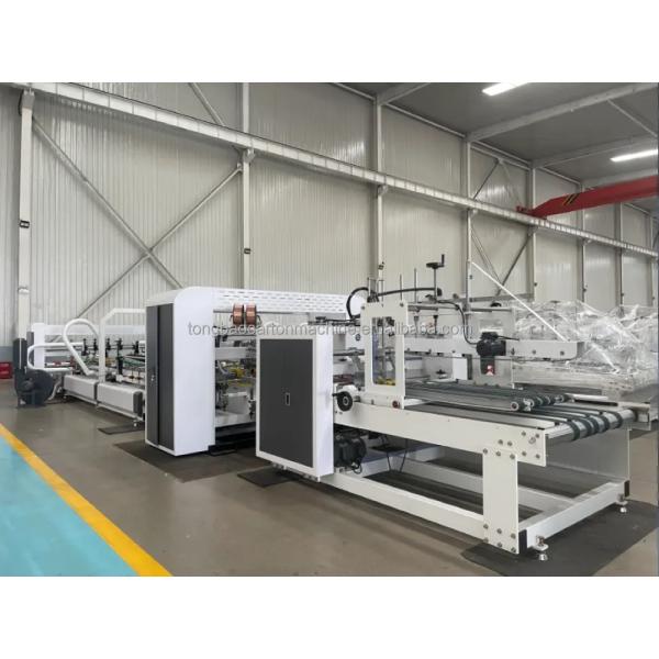 Electric Full Automatic Corrugated Paper Stapler Stitching Gluer Folding Gluing Machine