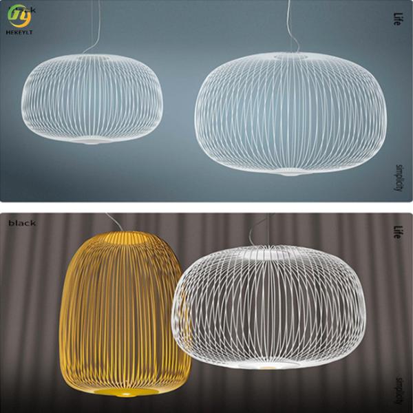 Nordic Light Luxury Birdcage Chandelier LED Restaurant Modern Pendant Light