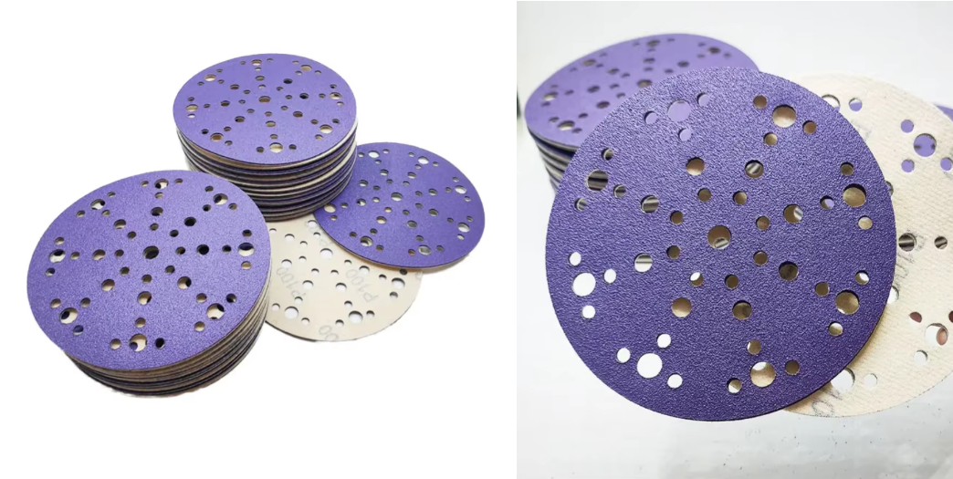 OEM 49 Hole Ceramic Alumina Abrasive Sanding Disc 6 Inch 100 Grit