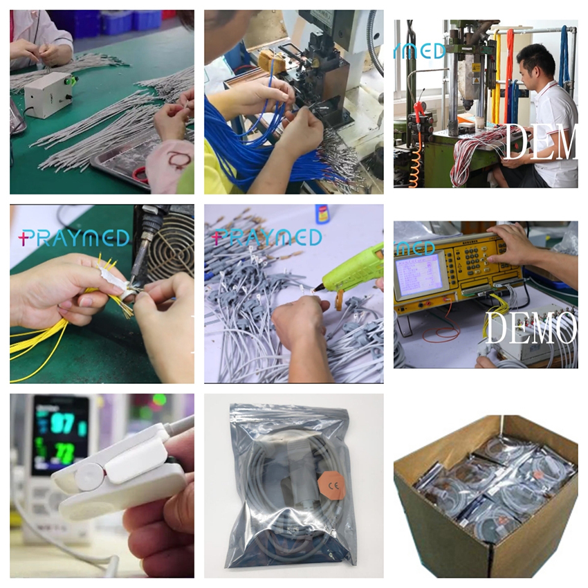Compatible Biolight 12 Pin ECG Cable, 3 Lead & 5 Lead, Snap Buttons / Alligator Clips, AHA (US Standard) & IEC (EU Standard) Patient Monitor ECG Leadwire