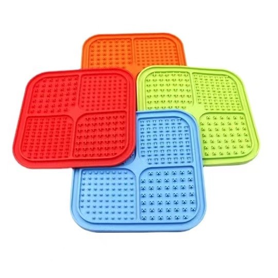 Cuenco de obstrucción de Slow Food del animal doméstico de Cat Dog Licking Pad Anti del silicón