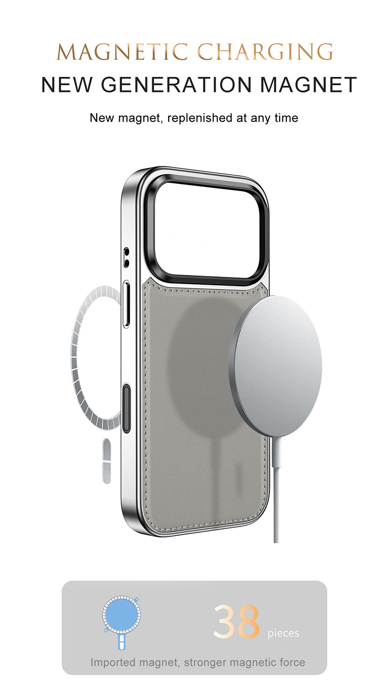 Laudtec Leather Back Cover Shockproof Phone Case for iPhone 15 16 17 18 Pro Max with Folding Stand ODM OEM Wholesales