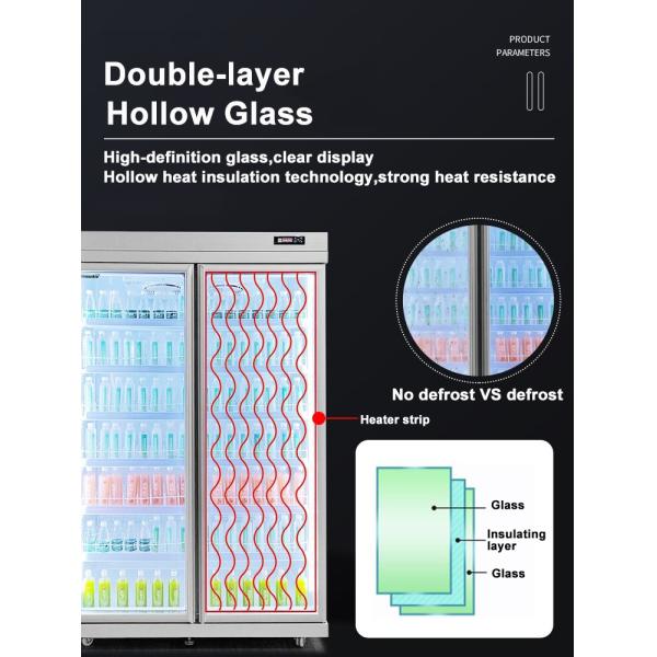 Luxury Black N Door Cold Drink Display Commercial Beverage Cooler