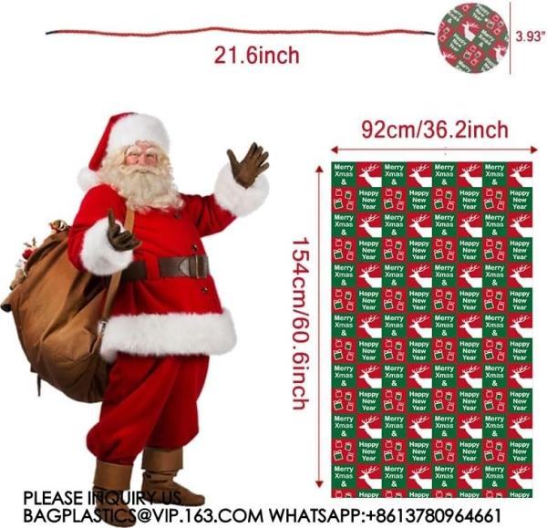 Sets Large Christmas Gift Plastic Bag 36X60 Jumbo Gift Wrapping For Xmas Presents Oversized Party Favor