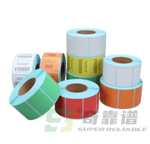 Weifang Made Printed Adhesive Direct Thermal Label Color Thermal Sticker Top Coated Thermal Sticker