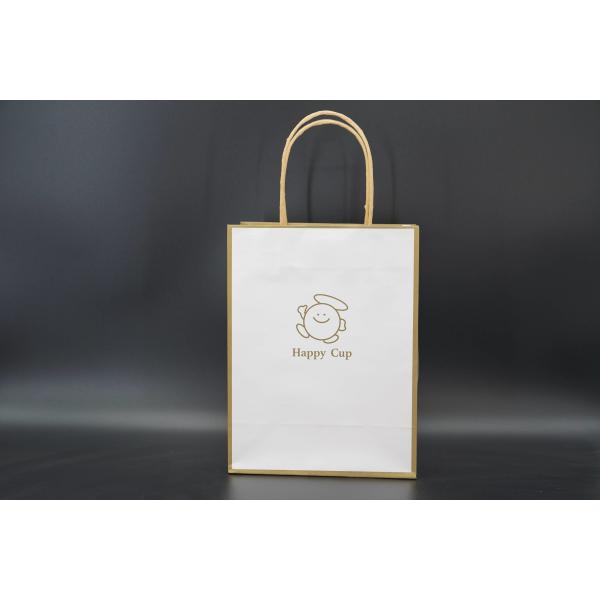 Brown Handle Paper Bags Eco Friendly Packaging Kraft Carrier Bags