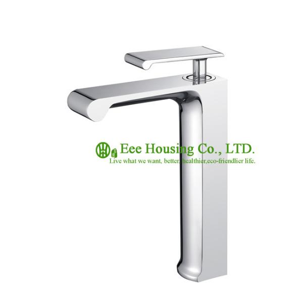 brass single-hole basin mixer,bathroom faucet,chrome finished,bathroom accessories
