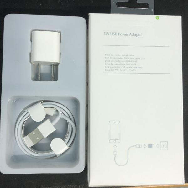 2 em 1 adaptador do carregador do carregador A1385 USB 5W da parede do telefone com cabo