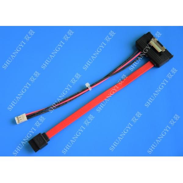 SATA (7+15) 22Pin Male To 7Pin Male Plus 4PIN Molex Data and Power Combo Extension Cable