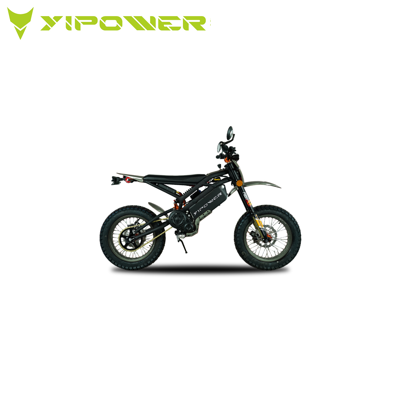 Long-range Electric Dirt Motorcycle with 72V40Ah Large Battery, 100km Cruising Range, and Wear-resistant CST Tires