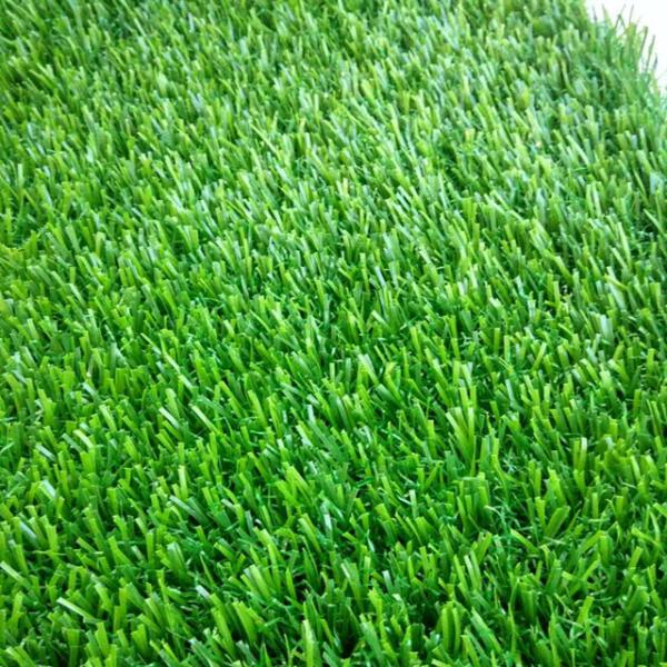 Green Artificial Grass Yarn / Synthetic Garden Balcony Lawn 14s Every 10cm