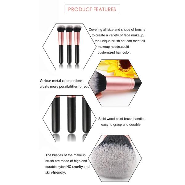 Synthetic Hair 1pcs Kabuki Makeup Brushes ISO 9001