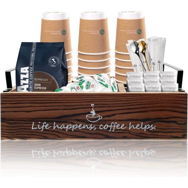 Organize Your Office Supplies in Style with a Rustic Wooden Storage Box and 4 Drawers