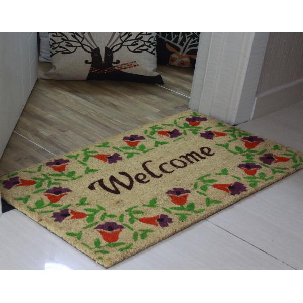 40*60cm Coir Coconut Entrance Matting Thickness 15mm PVC Backing