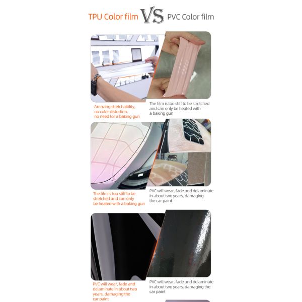 Color Changing Self Healing UV Proof TPU Paint Protection Film for Car Body Customization