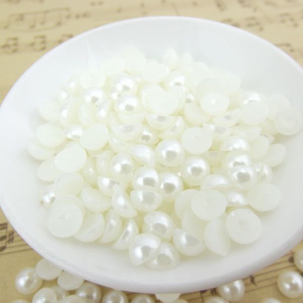 ABS Imitation Pearl Half Round Patch DIY Jewelry Accessories Wholesale