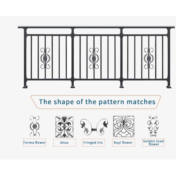 Stylish Indoor Stair Guardrail Iron Riser Flooring Balustrades Balcony Steel Railing