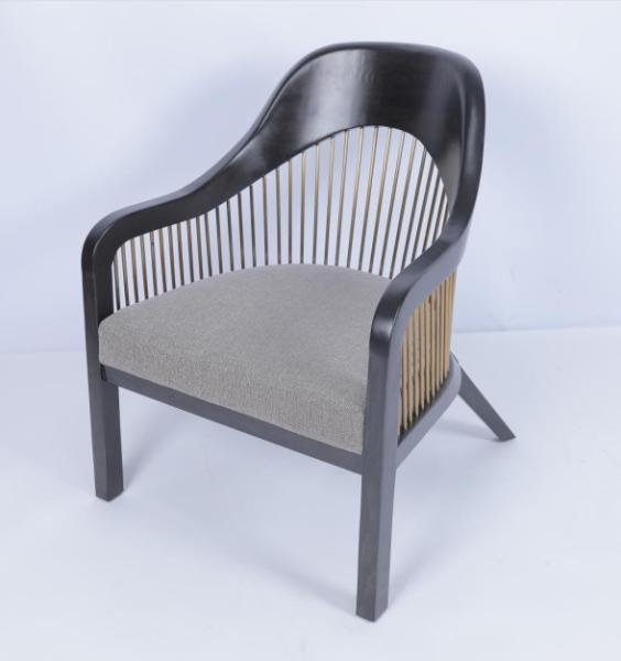 Customized Modern Occasional Chairs Armchair Fabric Wood Frame