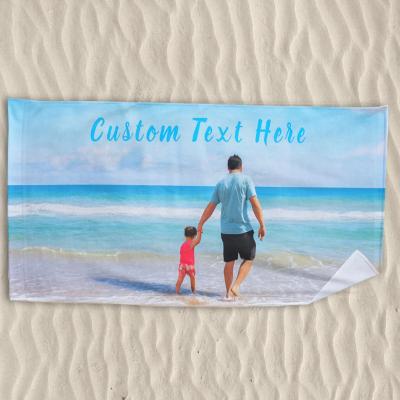 Custom Quote Beach Towel Personalized with Inspirational Quotes and Funny Sayings in 200gsm Microfiber Suede 80x160cm