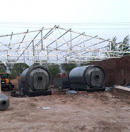 Завод по пиролизу пластмасс для переработки отходов шин на дизельное топливо