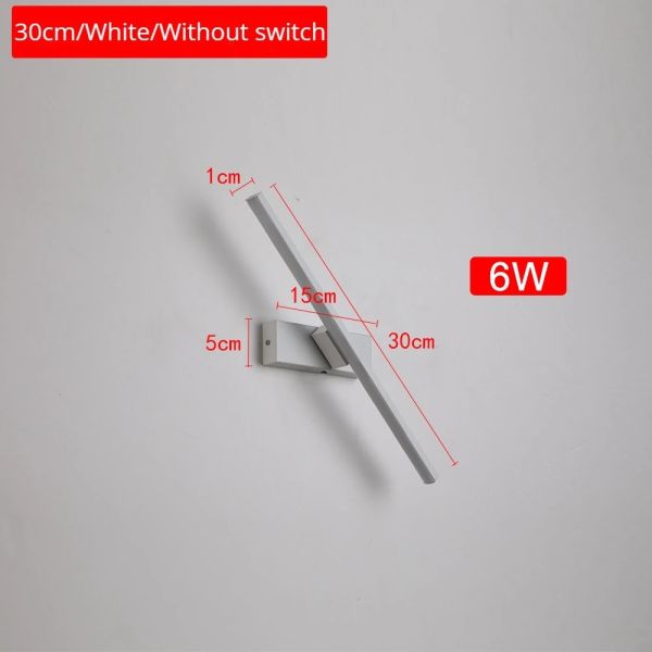 330° Rotatable LED Wall Light Minimalist black Bathroom Strip mirror front light(WH-MR-81)