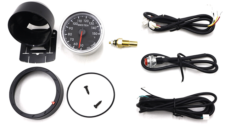 Датчик Temp масла Autometer DC 5v 60mm, черточка конкуренции DO6355 LCD с предупреждением
