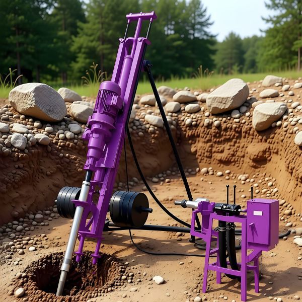 Rock Blast Hole Drilling Rig Torque 3000N.m Foundation Construction Portable DTH Drilling Rig Manufacturer