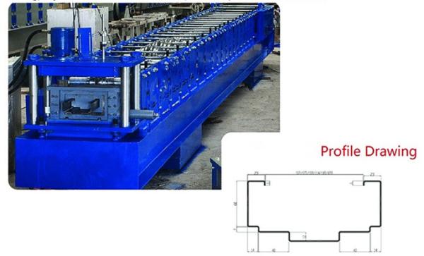 1.6MM galvanizam o rolo hidráulico de aço do quadro de porta que forma a máquina