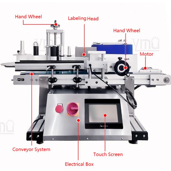 Desktop Automatic Wine Beer Bottle Labeler Sticker Labelling Machine Applicator