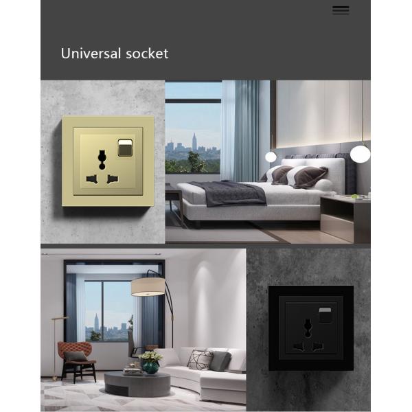 13A Power Socket Outlet , Villa 250V 3 Pin Socket With Switch