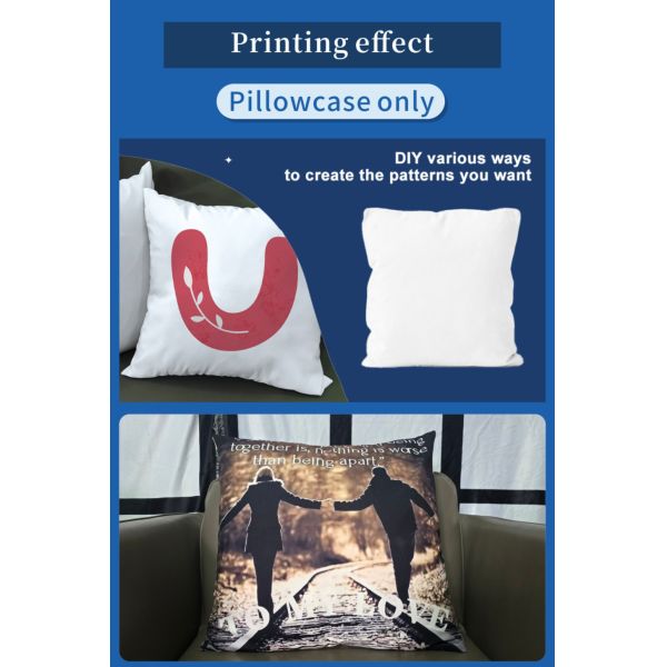 USA Warehouse Shipping 100% Polyester Short Plush Printed Pure White Pillow Case Custom Sublimation Printable Blank Pillow Case